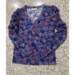 LOFT Women’s T- Shirt Size Small, Long Sleeved, Multicolor, Floral, Stretch.